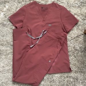 Figs Mauve Catarina & Yola Skinny Pant in Small TALL